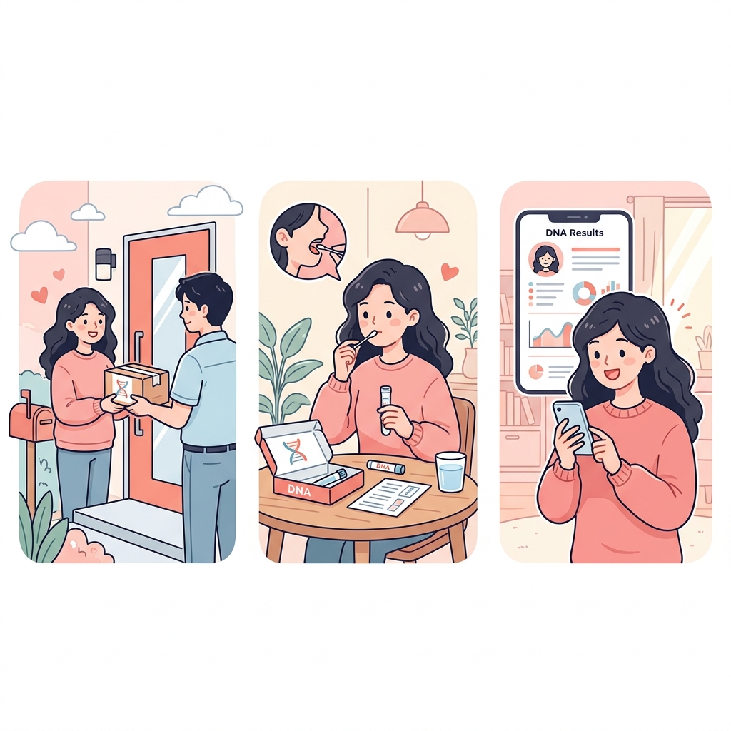 遺伝子検査の3ステップ
